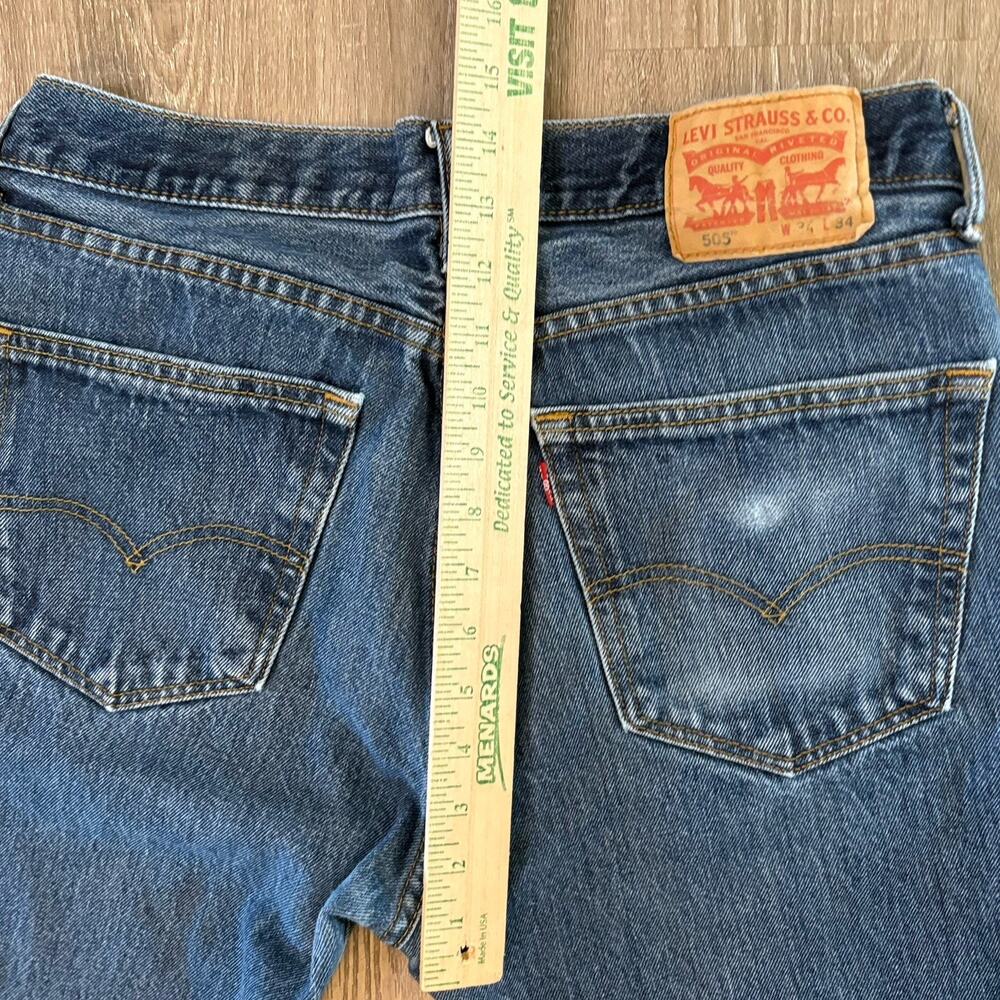 Levi’s 505 Men’s Straight Leg Jeans Blue Denim – Size 34 x 34 Classic USA Style - Picture 11 of 14